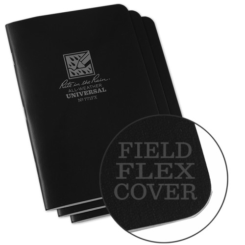 Rite in The Rain - Stapled Notebook Black 3Pz - 771FX