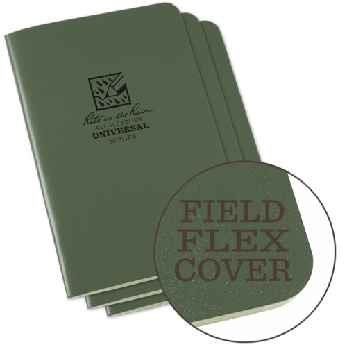 Rite in The Rain - Stapled Notebook Green 3Pz - 971FX